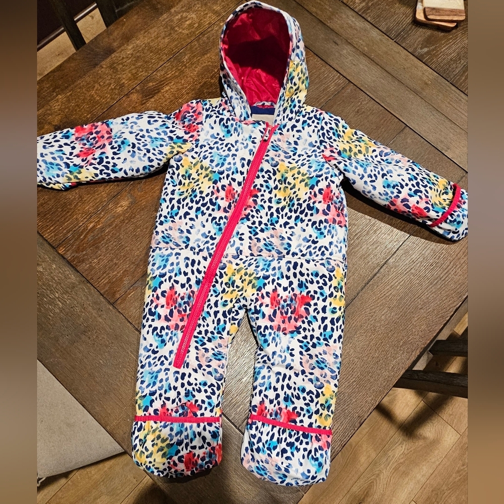 Roxy Multicolor Baby Snowsuit with Hood